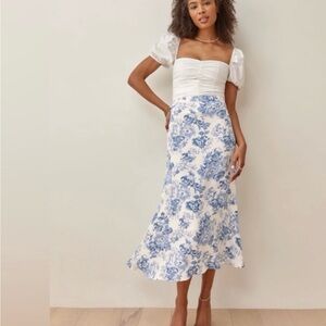 Reformation Bea Skirt Olympia Blue